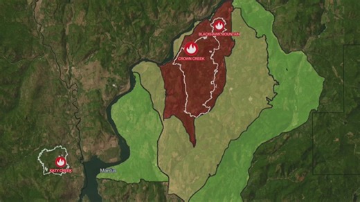 Crown Creek fire now 25% contained