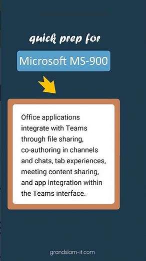 Microsoft 365 Office and Teams Integration - MS-900