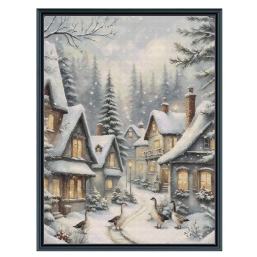 Christmas Geese Cross Stitch Pattern, Holiday Embroidery (PDF Pattern) - Etsy