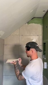 Installing A Triangle Tile Into A Slanted Ceiling #how #howto #diy #doityourself #tile #homeimprovement #asmr #asmrsounds #reels #tips | Jackthetileruk