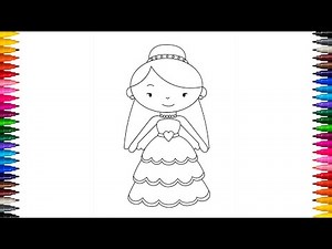 How to Draw a Bride Easy Drawing || Kids Easy Drawing, Painting and Coloring ||