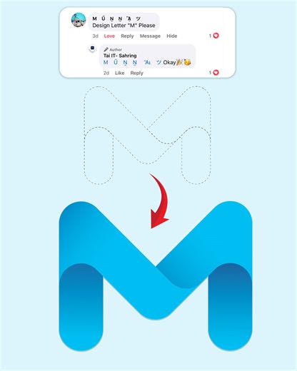 Part-44| illustrator 2025 Tips- How to create a LOGO ''M'' in illustrator Tai IT- Sahring #illustration #illustrator #adobeillustrator | Tai IT- Sahring