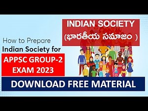 APPSC GROUP 2 INDIAN SOCIETY Materail Download PDF #appscgroup2
