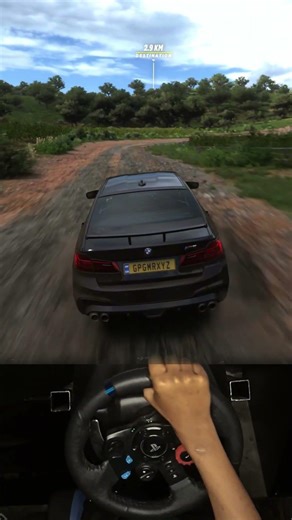 🎮 BMW M5 + LOGITECH G29 STEERING WHEEL 🔥 REALISTIC FORZA HORIZON 5 GAMEPLAY! 😱🏎️ #shorts