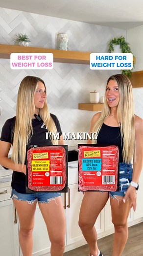 Ground Beef 🍔 High-calorie: 80/20 Ground Beef (4 oz): 290 calories, 19g protein 🥩 Low-calorie: 96/4 Ground Beef (4 oz): 150 calories, 24g protein Bread 🍞 High-calorie: White Bread (2 slices): 220 calories, 6g protein 🥖 Low-calorie: Dave’s Thin-Sliced Bread (2 slices): 120 calories, 8g protein @daveskillerbread Chips 🍟 High-calorie: Lay’s Classic Chips (1 oz / ~15 chips): 160 calories, 2g protein 🍘 Low-calorie: Quaker Rice Cakes (per cake): @quaker • White Cheddar: 45 calories, 1g protein •