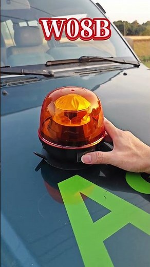 Amber Rotating Beacon Lights, Wireless Magnetic Emergency Light for Trucks.