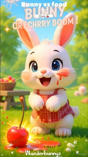 “Bunny vs Cherry Boom! 🍒💥 |Funniest Fruit Explosion Ever! 😂”#shorts