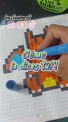 Charizard PIXELART 👾 | MAKE ONE 🎨… #drawing #makeone #makeart #pokemon #pixelart #charizard