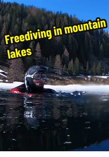 2° Water Temperature. 1900 Meters above sea level. #erinnerung #freediving #lake #mountain #nature INFO: Don’t do this without proper training and preparation and experience.
