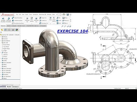 SolidWorks Drawing Tutorial for Beginners exercise 104
