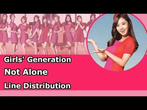 Girls' Generation 少女时代 - Not Alone Line Distribution/Color Coded Lyrics