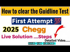 Chegg Guideline test answer 2025 | New Guideline test answer | Latest Guideline test answer #toogyan