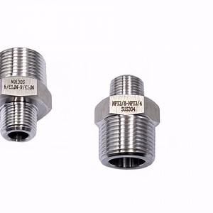 3 Pcs 3/4" NPT Male to 3/8" NPT Male Stainless Steel Hex Nipple Hose Reducer Connectors for Plumbing Hydraulic Systems RV and Home Applications NPT Thread PVC Pipes