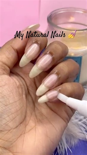 Natural long nails 💅 #naturalnails #nailcare #longnails