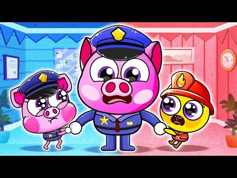 Learn Jobs and Occupations | Cardboard World for Kids | Funny Songs by Lamba Lamby