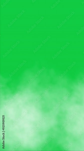 Vertical CGI Animated Billowing Mist: Subtle Animated Fog Over Green Screen, for Showcasing Objects