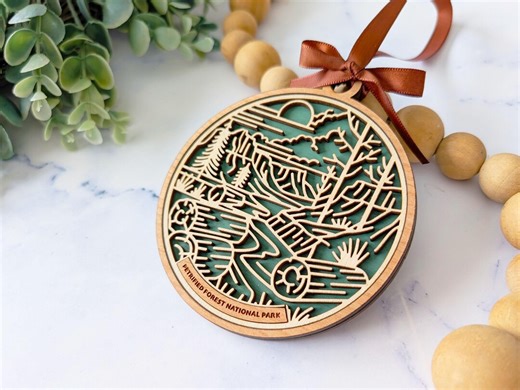 Handmade Petrified Forest National Park Wood Ornament, Souvenir Gift - Etsy