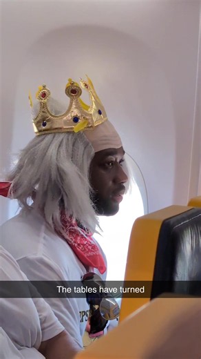 the chances to get kicked of the plane are low, but never zero... | burger king plane guy