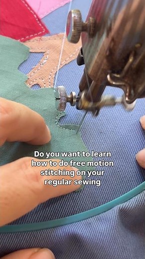 Learn free motion stitching on your regular sewing machine