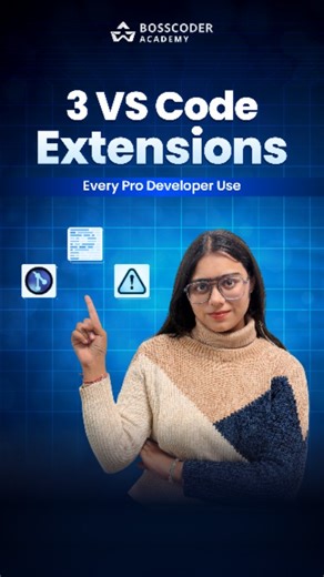 Bosscoder Academy on Instagram: "Every development has that one VS Code extension they can't code without 😃 . Which one is yours? 🤔 #tech #bosscoderacademy #viral #vscode #softwarengineer"