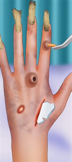 Extreme Hand Cleaning Transformation 😱💅 | So Satisfying! #ASMRCleaning #HandSpaASMR #OddlySatisfying #TransformationASMR #DeepCleaning #InfectionRemoval #SatisfyingVideo #CleanWithMe #BeforeAfter #HandCare | ASMR