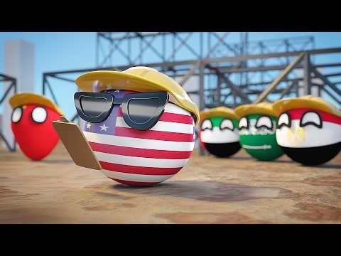 COUNTRIES COMPARE BIGGEST CONSTRUCTION PROJECTS | Countryballs Animation