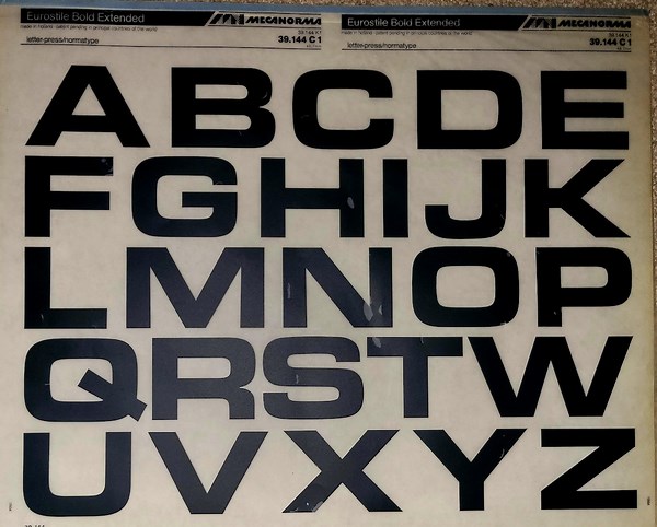 EUROSTILE BOLD EXTENDED (48pt) Mecanorma Vintage Dry Rub on Letter / Number Transfers - Etsy