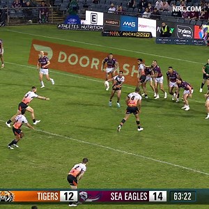 NRL - To'a puts the Tigers in front 😤 #NRLTigersManly