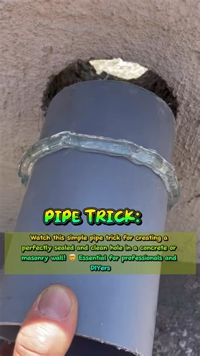 Pipe Trick: How to Create a Perfect Wall Seal! #shortsfeed