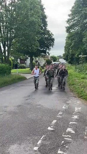 Royal Marines 9 mile speed march during Commando Tests. #royalmarinescommando #royalmarines #marines #fypシ #royalnavy #army #royalmarinestraining #running #gym #crossfit #viral