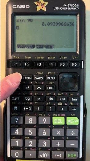 Casio fx-9750Giii Graphing Calculator: Radians to DEGREE Mode