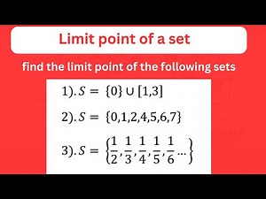 Limit point of a set with solved problems