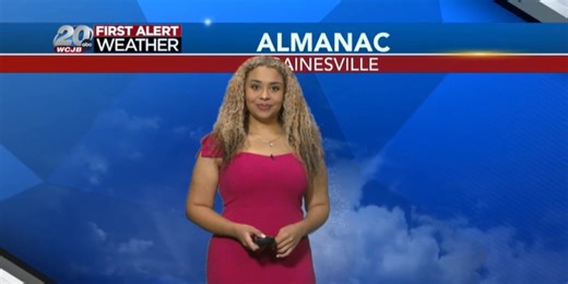 WCJB First Alert Weather Forecast | 11 p.m. Saturday