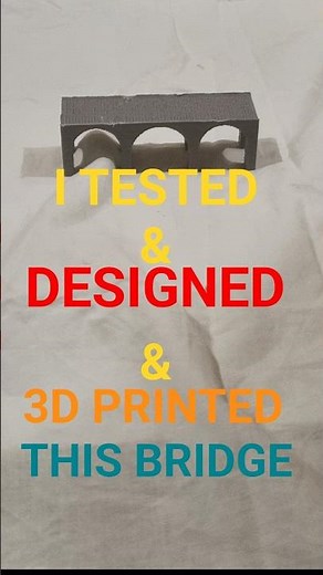 3D Printed Bridge in Minutes — SolidWorks Speedbuild #3dprinting #bridgetest #designchallenge