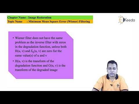 Minimum Mean Square Error Wiener Filtering - Image Restoration - Image Processing