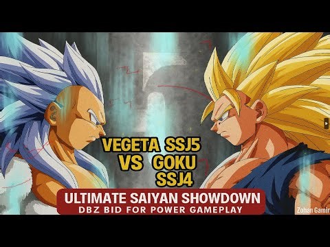Vegeta SSJ5 vs Goku SSJ4 ⚡ Ultimate Saiyan Showdown | DBZ Bid for Power Gameplay | Zohan Gaming
