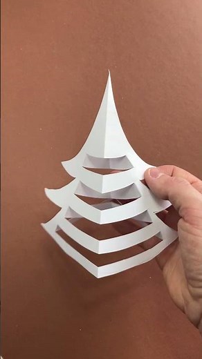 Kerstboom van papier vouwt | Kirigami Kerstboom 2