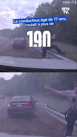 Aux États-Unis, ce policier l'a échappé belle après une terrible sortie de route