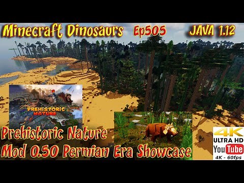 Prehistoric Nature Mod 0.50 Permian Era Portal Amazing Biomes Minecraft JAVA 1.12 Dinosaurs Ep505