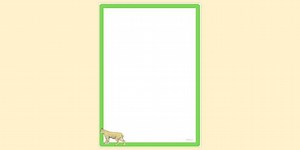 Simple Blank Bobcat Page Border