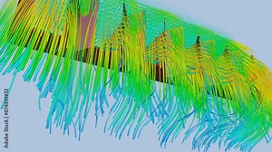 CFD simulation Computational fluid dynamics - Cold benne airflow simulation
