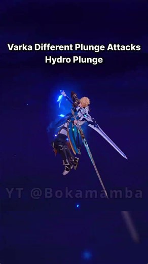 Varka Different Plunge Attacks! ✨ #genshinimpact #hoyovers