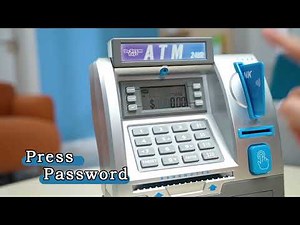 Dr. STEM Toys - Kids ATM Savings Bank – Electronic Piggy Bank with Bill Feeder, Coin Counter, & LCD