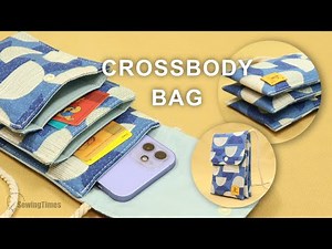 Quick & Easy Phone Purse Bag 🍒 Sewing Three Pockets are Surprisingly Simple!