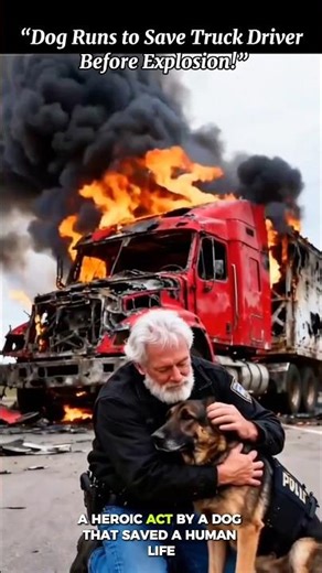 “Hero Dog Warns Driver Just Seconds Before the Truck Explodes!”