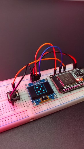 EDISON SCIENCE CORNER | DICE using ESP32 and OLED #dice #OLED #display #electronics #engneering #circuit #chatgpt #code #projects #programmer | Instagram