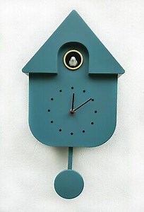 Cuckoo Clock Wall Clock Modern Chalet-Style with bird tweeting sound 4 colours  | eBay UK