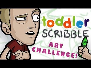 TODDLER SCRIBBLE Art Challenge! - Feat. Mini Jazza