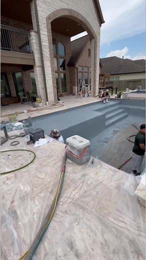 1.9M views · 10K reactions | Check out this pool that we plastered for our Pool Builder customer, Pools of Dreams. The plaster we applied is Primera Stone TahoeCoast by Wet Edge Technologies . #dreampools #houstonpools #pooldesign #luxurypool #poolplaster #homerenovation | JR Pool Plastering&Tx Gunite | Facebook
