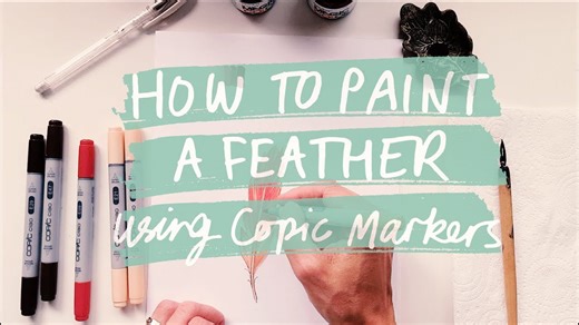 How to Paint a Feather with Copic Markers – Step by Step Tutorial by Mel Chadwick